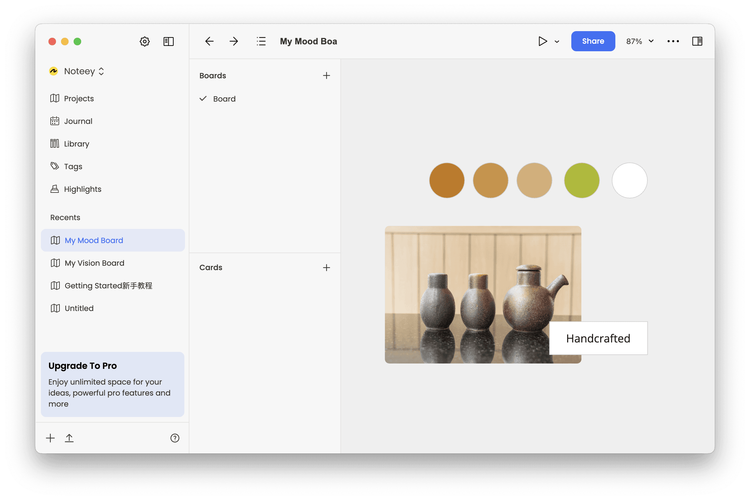 noteey is a better miro alternative for its intuitive interface as a free whiteboard app